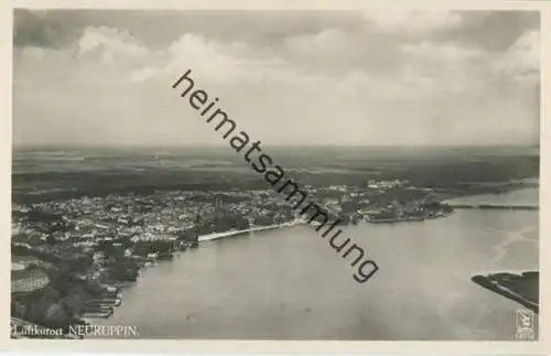 Neuruppin - Fliegeraufnahme aus 250m Höhe - Foto-AK 30er Jahre - Verlag Klinke & Co. Berlin