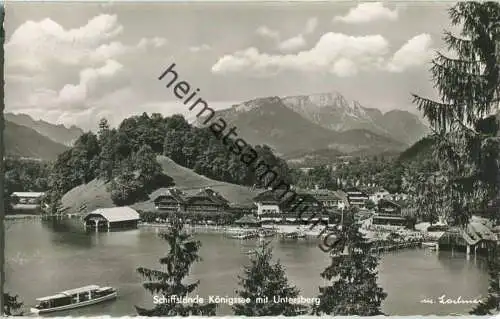 Königssee - Untersberg - Schiffslände - Foto-Ansichtskarte - Verlag Michael Lochner Berchtesgaden