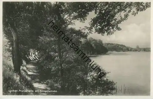 Lychen - Promenade am Grossen Lychensee - Foto-AK 30er Jahre - Verlag J. Goldiner Berlin