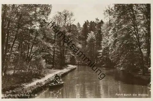 Lychen - Fahrt durch die Woblitz - Foto-AK 30er Jahre - Verlag Rudolf Lameck Berlin