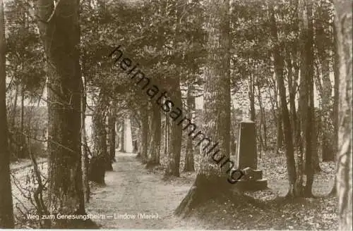 Lindow (Mark) - Weg zum Genesungsheim - Foto-AK 20er Jahre - Verlag Karl Ellings Buchhandlung Lindow