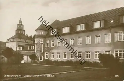 Lindow (Mark) - Genesungsheim - erstes Pflegehaus - Foto-AK 20er Jahre - Verlag Karl Ellings Buchhandlung Lindow