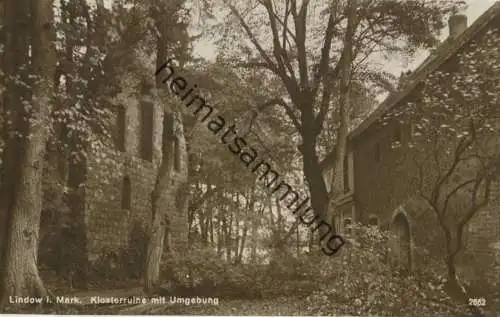 Lindow (Mark) - Klosterruine mit Umgebung - Foto-AK 20er Jahre