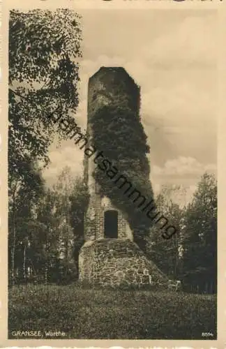 Gransee - Warthe - Foto-AK 30er Jahre - Verlag H. Rubin & Co. Dresden