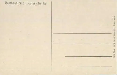 Koster Chorin - Verlag J. Goldiner Berlin