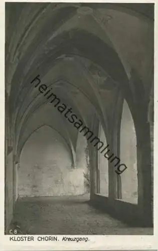 Koster Chorin - Kreuzgang - Foto-AK 30er Jahre - Verlag Ludwig Walter Berlin