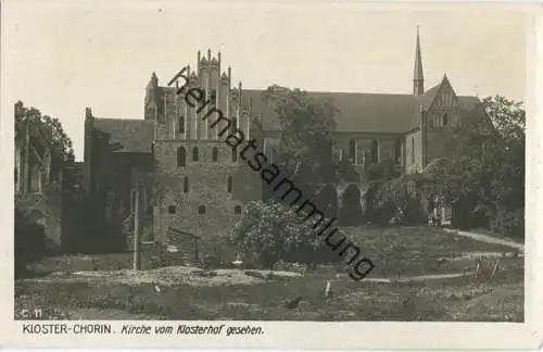 Koster Chorin - Kirche vom Klosterhof gesehen - Foto-AK 30er Jahre - Verlag Ludwig Walter Berlin