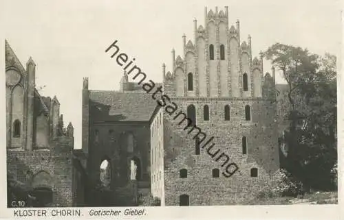 Koster Chorin - Gotischer Giebel - Foto-AK 30er Jahre - Verlag Ludwig Walter Berlin
