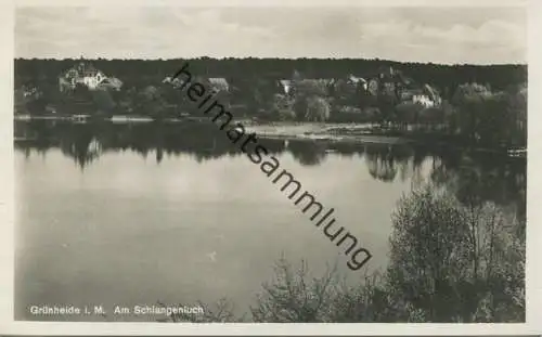 Grünheide i. M. - Am Schlangenluch - Foto-AK 30er Jahre - Verlag W. Meyerheim Berlin