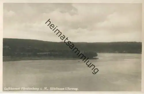 Fürstenberg i. M. - Röblinsee-Uferweg - Foto-AK 30er Jahre - Verlag Frieda Michaelis Fürstenberg