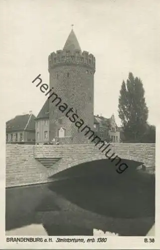 Brandenburg a. H. - Steintorturm - Foto-AK 30er Jahre - Verlag Ludwig Walter Berlin