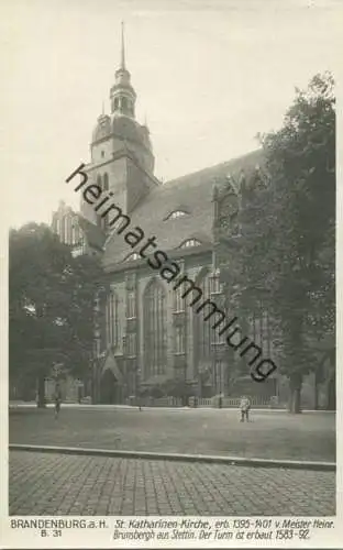 Brandenburg a. H. - St. Katharinen Kirche - Foto-AK 30er Jahre - Verlag Ludwig Walter Berlin