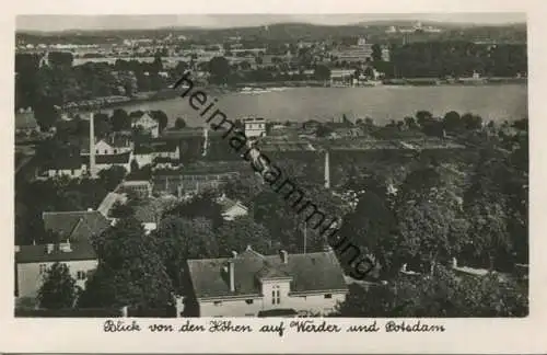 Blick von den Höhen auf Werder und Potsdam - Foto-AK 30er Jahre - Verlag Max O'Brien Berlin