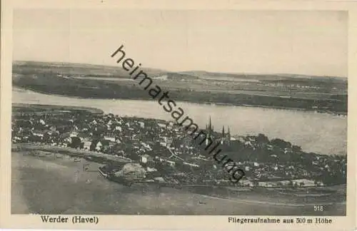 Werder (Havel) - Fliegeraufnahme aus 300m Höhe - Verlag C. Senst Werder
