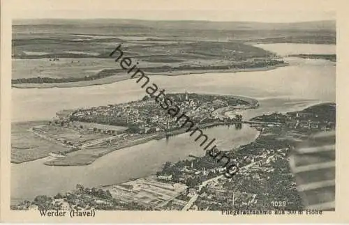 Werder (Havel) - Fliegeraufnahme aus 300m Höhe - Verlag C. Senst Werder