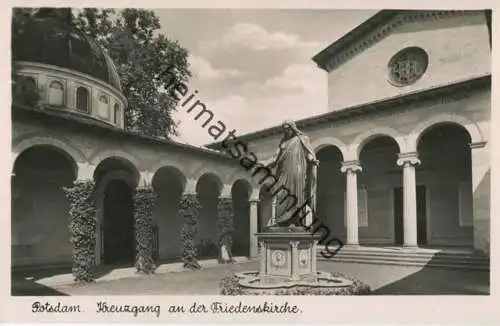 Potsdam Sanssouci - Kreuzgang an der Friedenskirche - Foto-AK - Verlag Max O'Brien Berlin