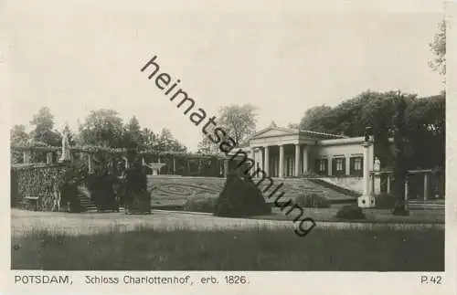Potsdam - Sanssouci - Schloss Charlottenhof - Foto-AK 30er Jahre - Verlag Ludwig Walter Berlin