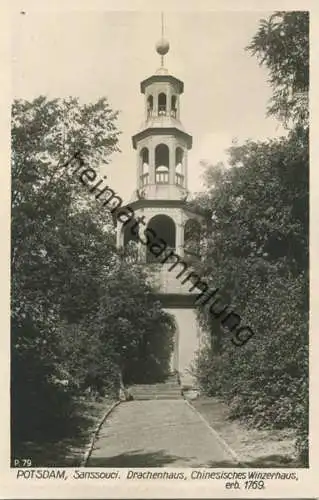 Potsdam - Sanssouci - Drachenhaus - Chinesisches Winzerhaus - Foto-AK 30er Jahre - Verlag Ludwig Walter Berlin