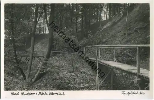Bad Buckow - Teufelsbrücke - Foto-Ansichtskarte - Verlag Max O'Brien Berlin
