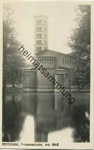 Potsdam - Sanssouci - Friedenskirche - Foto-AK - Verlag Ludwig Walter Berlin