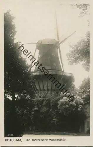Potsdam Sanssouci - Historische Windmühle - Foto-AK 30er Jahre - Verlag Ludwig Walter Berlin
