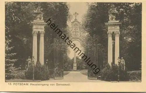 Potsdam - Haupteingang von Sanssouci 20er Jahre