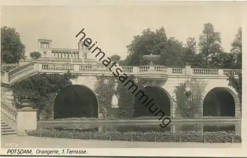 Potsdam-Sanssouci - Orangerie 1. Terrasse - Foto-AK 30er Jahre - Verlag Ludwig Walter Berlin