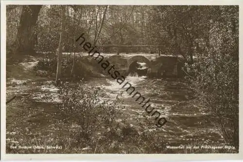 Bad Buckow - Wasserfall bei der Pritzhagener Mühle - Foto-Ansichtskarte - Verlag Rudolf Lambeck Berlin