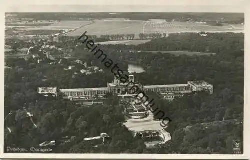Potsdam-Sanssouci - Orangerie - Fliegerfoto aus etwa 120m Höhe - Foto-AK 30er Jahre - Verlag Klinke und Co. Berlin
