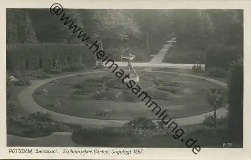 Potsdam - Sanssouci - Sizilianischer Garten - Foto-AK 30er Jahre - Verlag Ludwig Walter Berlin