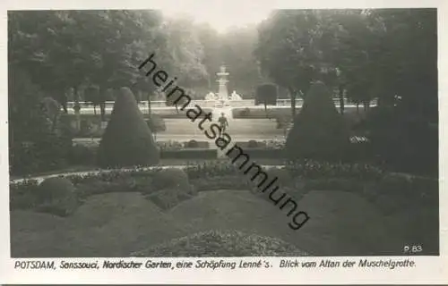 Potsdam Sanssouci - Nordischer Garten - Blick vom Altan der Muschelgrotte - Foto-AK 20er Jahre - Verlag Ludwig Walter Be