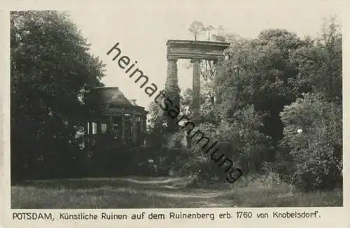 Potsdam - Künstliche Ruinen auf dem Ruinenberg - Foto-AK 30er Jahre - Verlag Ludwig Walter Berlin