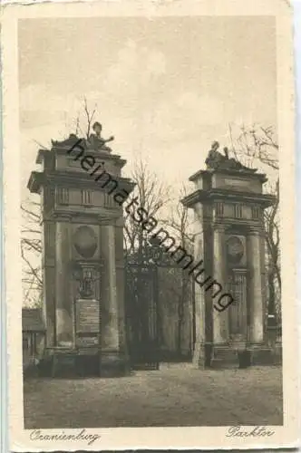 Oranienburg - Eingangstor zum Schlosspark - Verlag Franz Torner Oranienburg