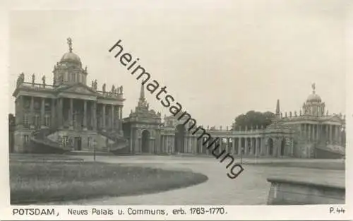Potsdam - Neues Palais und Communs - Foto-AK 30er Jahre - Verlag Ludwig Walter Berlin