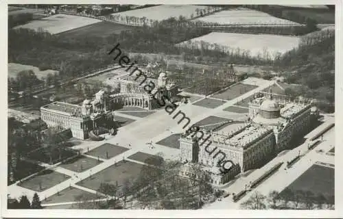 Potsdam - Neues Palais - Fliegeraufnahme - Foto-AK Handabzug 30er Jahre - Verlag R. J. Kern Flugdienst Berlin