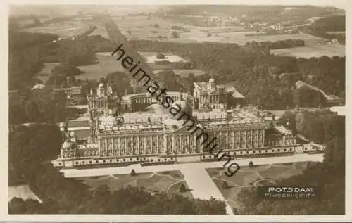 Potsdam - Neues Palais - Flugzeugaufnahme - Foto-AK 20er Jahre - Verlag Bruno Wolter Berlin