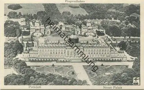 Potsdam - Neues Palais - Fliegeraufnahme 20er Jahre - Luftbild GmbH Berlin