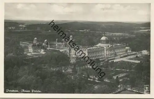 Potsdam - Neues Palais - Flieger-Foto aus etwa 80m Höhe - Foto-AK 30er Jahre - Verlag Klinke & Co. Berlin