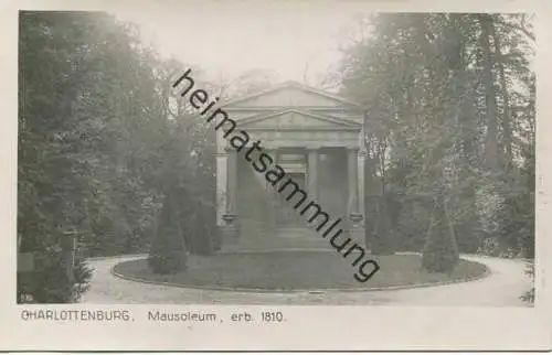 Schloss Charlottenburg - Mausoleum - Foto-AK 20er Jahre - Verlag Ludwig Walter Berlin