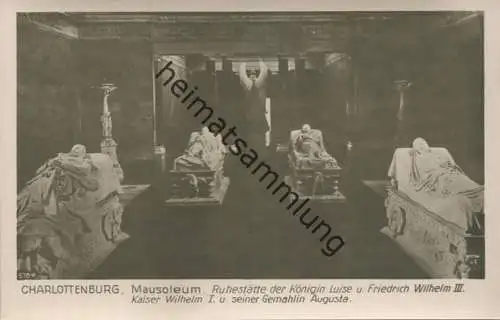 Schloss Charlottenburg - Mausoleum - Foto-AK 20er Jahre - Verlag Ludwig Walter Berlin