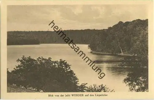 Liepnitzsee - Blick von der Insel Werder - Verlag J. Goldiner Berlin