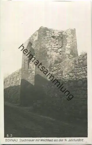 Bernau - Stadtmauer mit Weichhaus - Foto-Ansichtskarte - Verlag Ludwig Walter Berlin