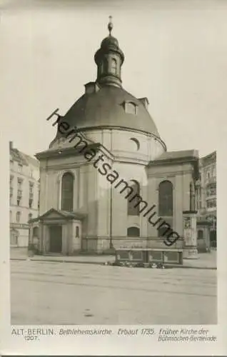 Berlin - Mitte - Bethlehemkirche - Foto-AK 30er Jahre - Verlag Ludwig Walter Berlin