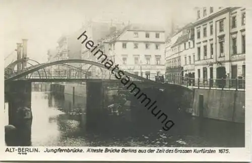 Alt-Berlin - Jungfernbrücke - Verlag Ludwig Walter Berlin 30er Jahre