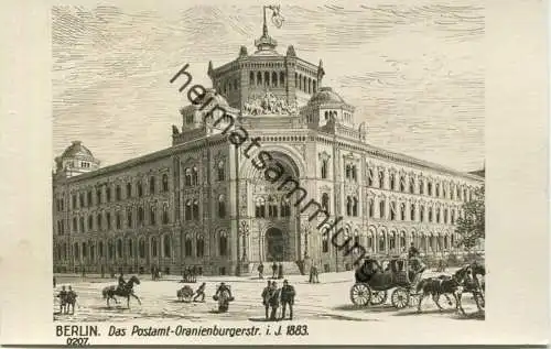 Alt-Berlin - Das Postamt Oranienburgerstrasse i. J. 1883 - Verlag Ludwig Walter Berlin 30er Jahre