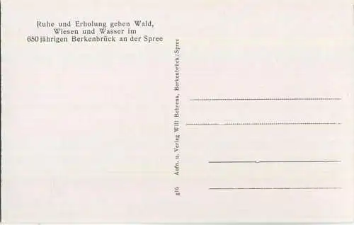 Berkenbrück - Verlag Willi Behrens Berkenbrück