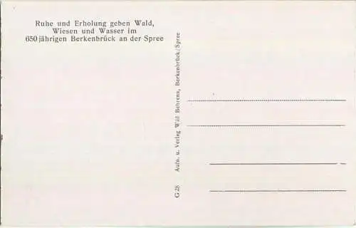 Berkenbrück - Uferweg - Verlag Willi Behrens Berkenbrück