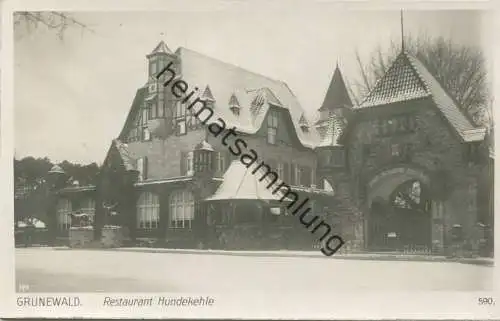 Berlin - Grunewald - Restaurant Hundekehle - Foto-AK 30er Jahre - Verlag Ludwig Walter Berlin