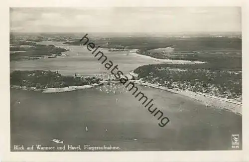Berlin - Blick auf Wannsee und Havel - Kaiser Wilhelm Turm - Foto-AK 30er Jahre - Verlag Klinke & Co. Berlin
