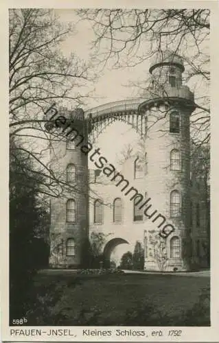 Pfauen Insel - Kleines Schloss - Foto-AK 30er Jahre - Verlag Ludwig Walter Berlin